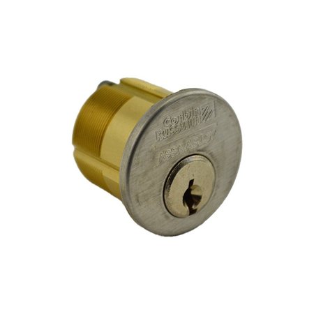 CORBIN RUSSWIN 1-1/8" Standard Mortise Cylinder with Cloverleaf Cam and 6 Pin L4 Keyway Satin Chrome CR1000118A01626L4